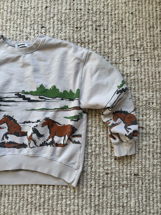 Daydreamer Running Horses Oversized Crewneck – Size Medium - Picture 5 of 6